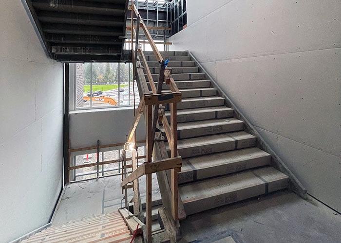 a partially completed staircase